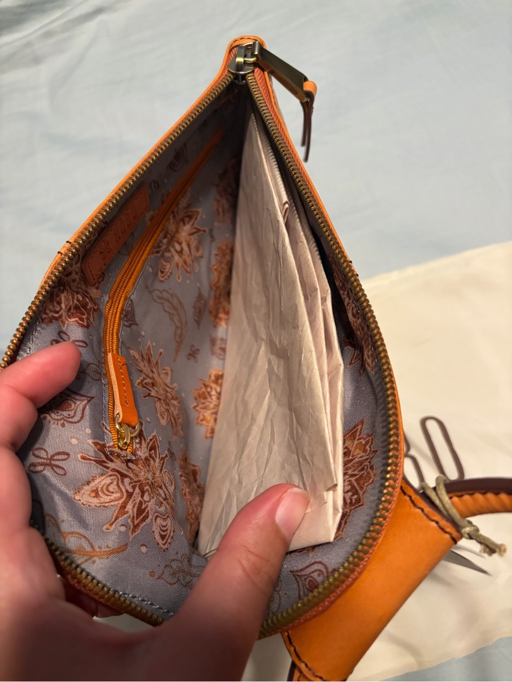 HOBO Leather Hobo Wristlet with Round Handle - Picture 8 of 9